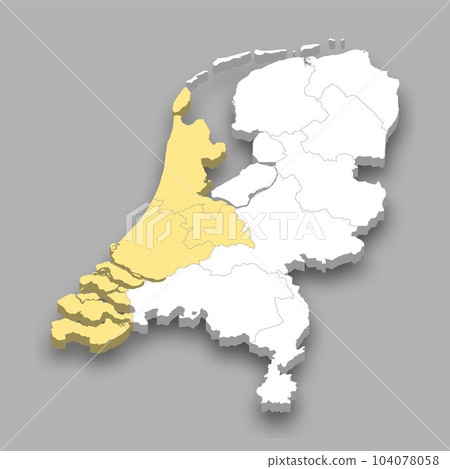 West region location within Netherlands map 104078058