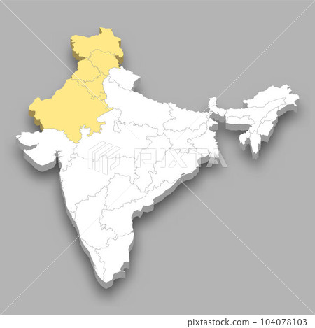 Northern Zone location within India map Northern Zone location within India map 104078103