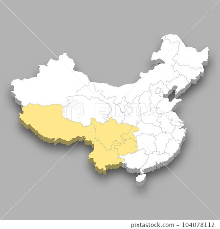 Southwest region location within China map Southwest region location within China map 104078112