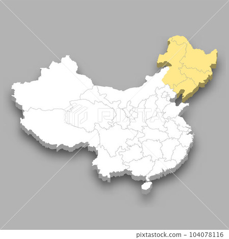Northeast region location within China map Northeast region location within China map 104078116