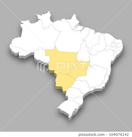 Central-West Region location within Brazil map 104078142