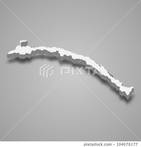 3d isometric map of Guna-Yala is a province of Panama 3d isometric map of Guna-Yala is a province of Panama 104078177