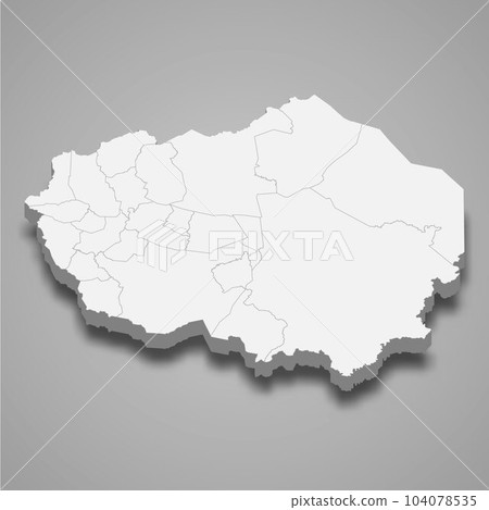 3d isometric map of Olancho is a province of Honduras 104078535