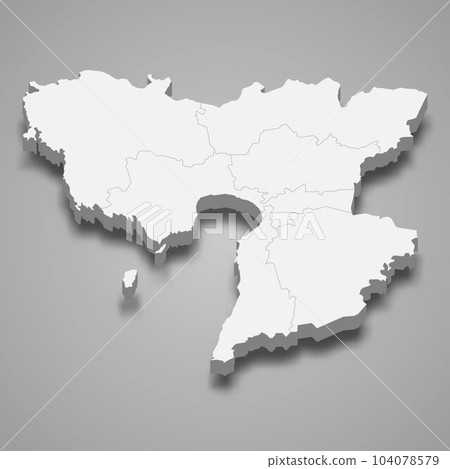 3d isometric map of Parnu county is a region of Estonia 3d isometric map of Parnu county is a region of Estonia 104078579