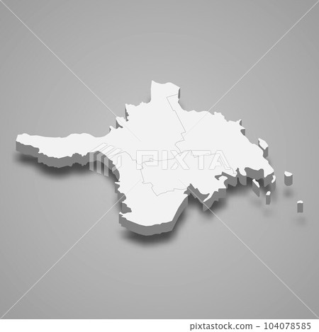 3d isometric map of Hiiu county is a region of Estonia 3d isometric map of Hiiu county is a region of Estonia 104078585