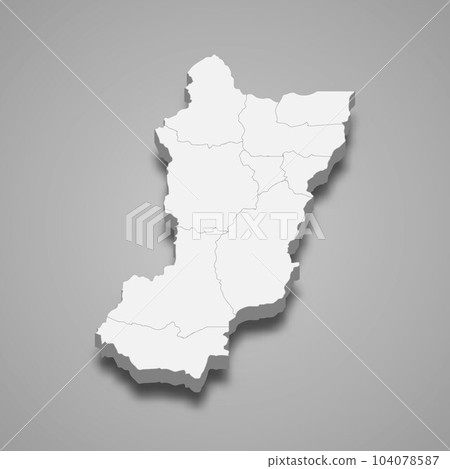 3d isometric map of Zamora Chinchipe is a province of Ecuador 3d isometric map of Zamora Chinchipe is a province of Ecuador 104078587