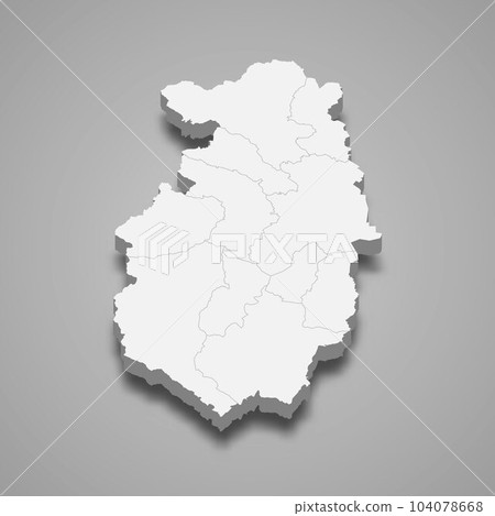 3d isometric map of Pazardzhik is a province of Bulgaria 104078668
