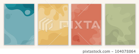 Modern creative set collection template brochure banner poster leaflet colorati con  elementi forme organici. Vector trendy backdrop. Abstract cover background. Presentation copy space 104078864