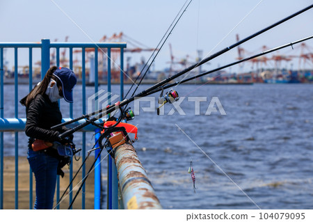Sea fishing rods, reels and lures 104079095