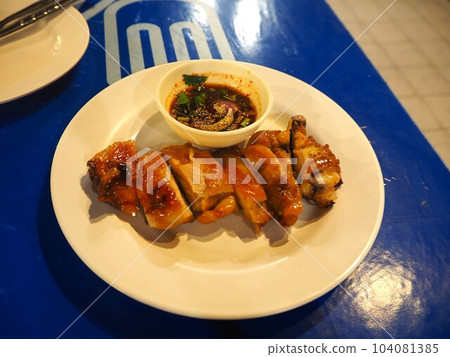 Gai yang I had at a restaurant in Bangkok 104081385