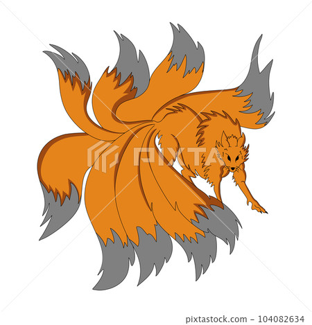 nine tailed fox,vector, illustration, animal, fox, hand drawing, symbol, logo, nine tailed fox,vector, illustration, animal, fox, hand drawing, symbol, logo, 104082634