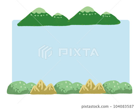 山手繪風格插圖框架 山手繪風格插圖框架 104083587