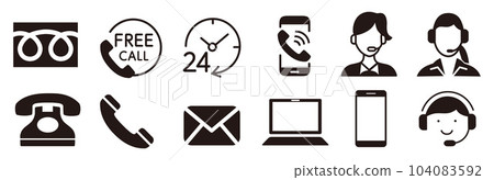 toll free icon 104083592