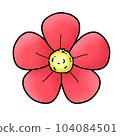 可愛的花圖標 104084501