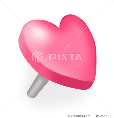 cute heart push pin 104084502