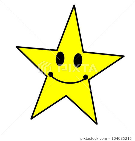 笑臉標記黃色星星向右圖標傾斜 5 度，用於 GIF 動畫 104085215