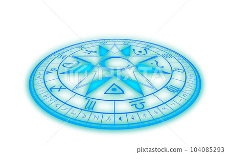 Light blue magic circle Light blue magic circle 104085293