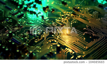 計算機芯片電路板特寫。內存 計算機芯片電路板特寫。內存 104085683