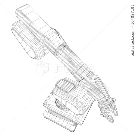 Industrial Robot isolated on white. 3d technology Industrial Robot isolated on white. 3d technology 104087193