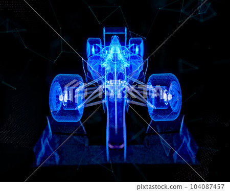 Glowing blue light 3d model Formula with lines, dots and particles Glowing blue light 3d model Formula with lines, dots and particles 104087457