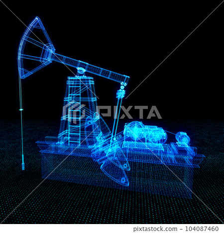 Oil pump jack under. Oil rig energy industrial machine for petroleum. Nodding donkey Oil pump jack under. Oil rig energy industrial machine for petroleum. Nodding donkey 104087460