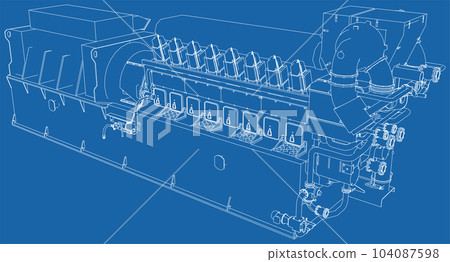 Gas industrial electric equipment. Diesel turbo generator 104087598