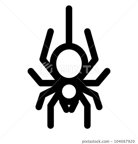 Line style icon for halloween, spider 104087920