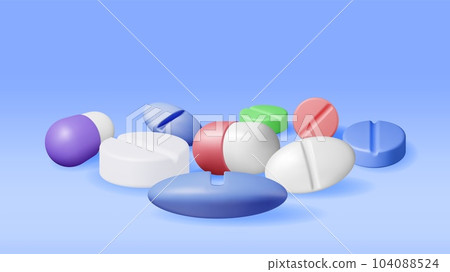 3D Classic Capsule Pill and Tablet Collection 104088524