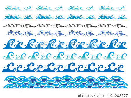 波浪海線圖素材 104088577