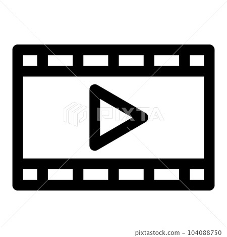 Line style icons representing hobbies, movies and videos 104088750