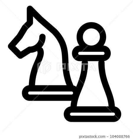 代表愛好、國際象棋的線條樣式圖標 104088766