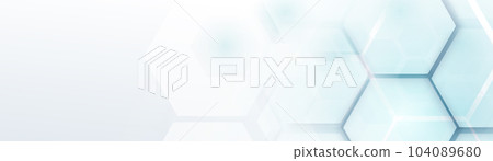 Abstract white and blue hexagon background.... - Stock Illustration ...