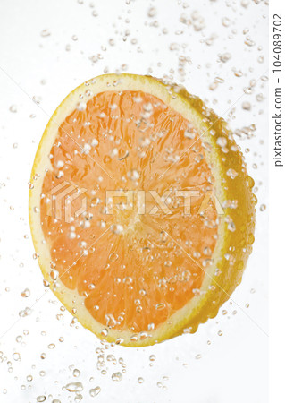 Grapefruit water droplets Grapefruit water droplets 104089702