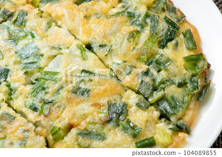 Chijimi（中國細香蔥）的特寫鏡頭。 104089855