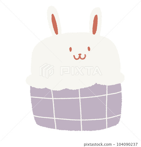 rabbit cup cake 104090237