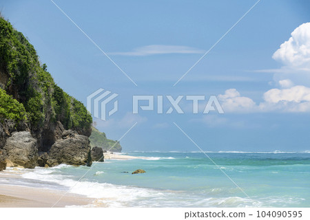 The blue sea of a tropical resort The blue sea of a tropical resort 104090595