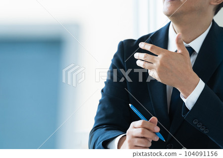 Businessman seeking handshake Businessman seeking handshake 104091156