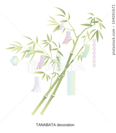七夕裝飾插畫素材矢量夏日七月 104091671