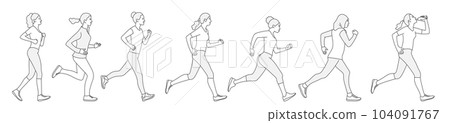 Female sprinter. Female sprinter. 104091767