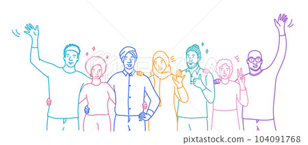 Multicultural team. 104091768