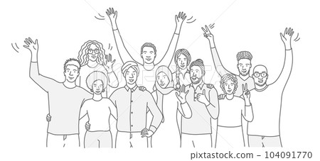 People greeting gesture. 104091770