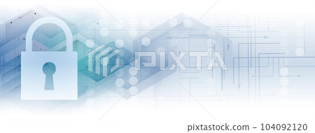 internet digital security technology concept for business background. Lock on circuit board internet digital security technology concept for business background. Lock on circuit board 104092120