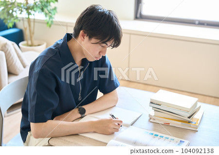 man studying hard 104092138