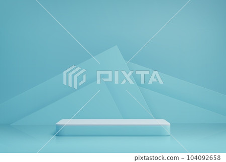 Light blue cosmetics podium, product display stand or promotion platform, vector mockup. Premium product display or podium background with pedestal, pastel blue showroom stage or showcase stand Light blue cosmetics podium, product display stand or promotion platform, vector mockup. Premium product display or podium background with pedestal, pastel blue showroom stage or showcase stand 104092658