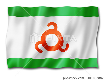 Ingushetia state - Republic -  flag, Russia 104092887