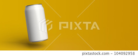 beer or soda can mock up with copy space. 3d illustration 104092958