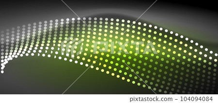 A sleek and stylish design featuring a smooth neon wave glowing against a dark background, perfect for adding a modern and edgy touch to any project 104094084