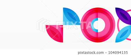 Colorful circle abstract background. Template for wallpaper, banner, presentation, background Colorful circle abstract background. Template for wallpaper, banner, presentation, background 104094135