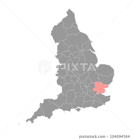 Essex map, ceremonial county of England. Vector illustration. 104094564