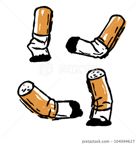 cigarette butt clipart Cigarette butt. Bad harmful habit of Smoking.... - Stock Illustration  [104094627]
